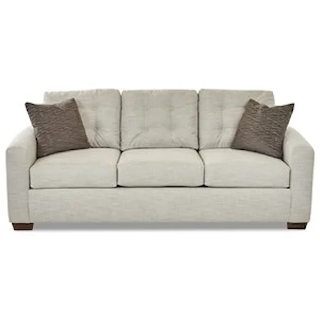 Contemporary Sofa with Tufted Back Cushions